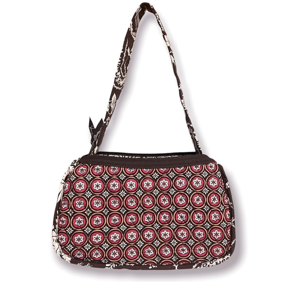 Vera Bradley Reversible Shoulder Bag Quilted Cotton Japanese Print Zip Pockets - Picture 7 of 14